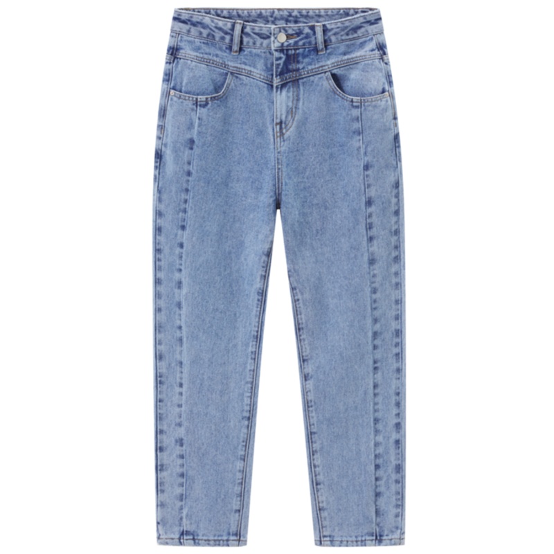 【满198减100预估价：70】森马牛仔长裤女低腰提臀显瘦修身小脚裤2021年春夏新款浅蓝牛仔裤