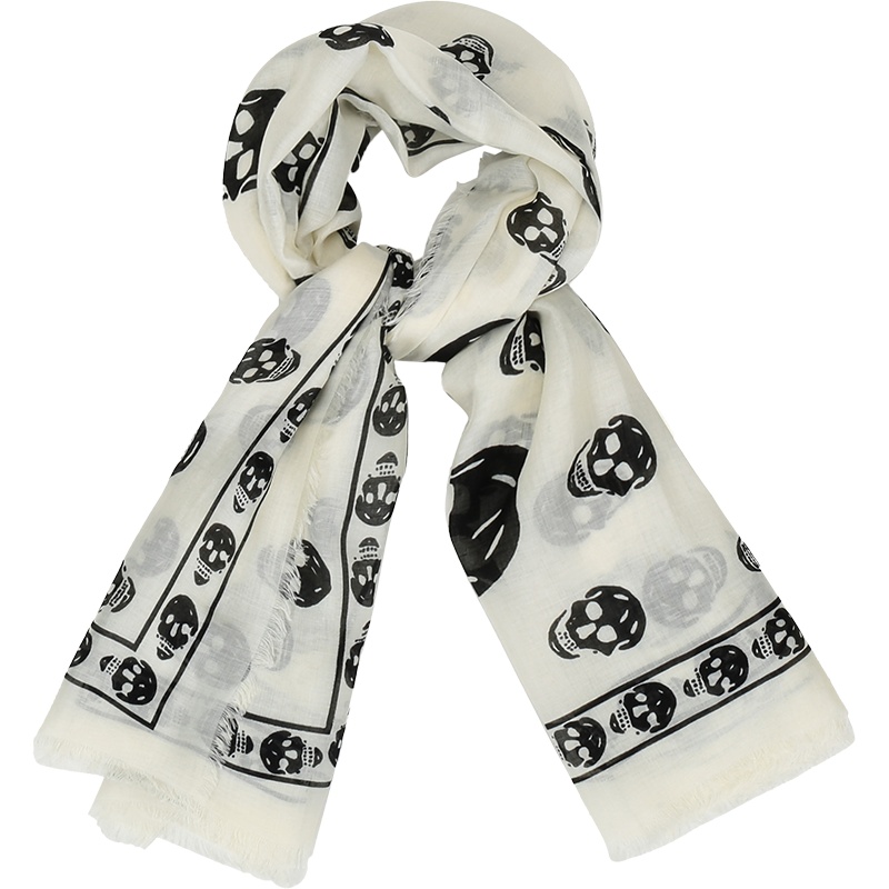 ALEXANDER MCQUEEN 亚历山大·麦昆 女士 莫代尔纤维围巾 557717 3943Q