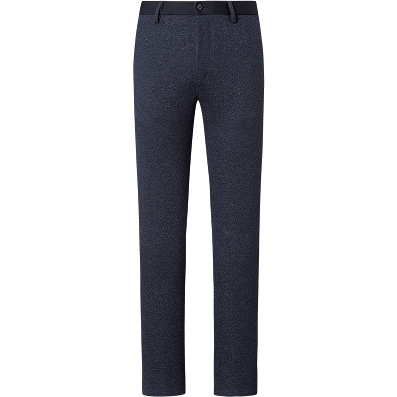 才子男装（TRIES）休闲裤男士新款简约小波点修身直筒百搭时尚休闲裤