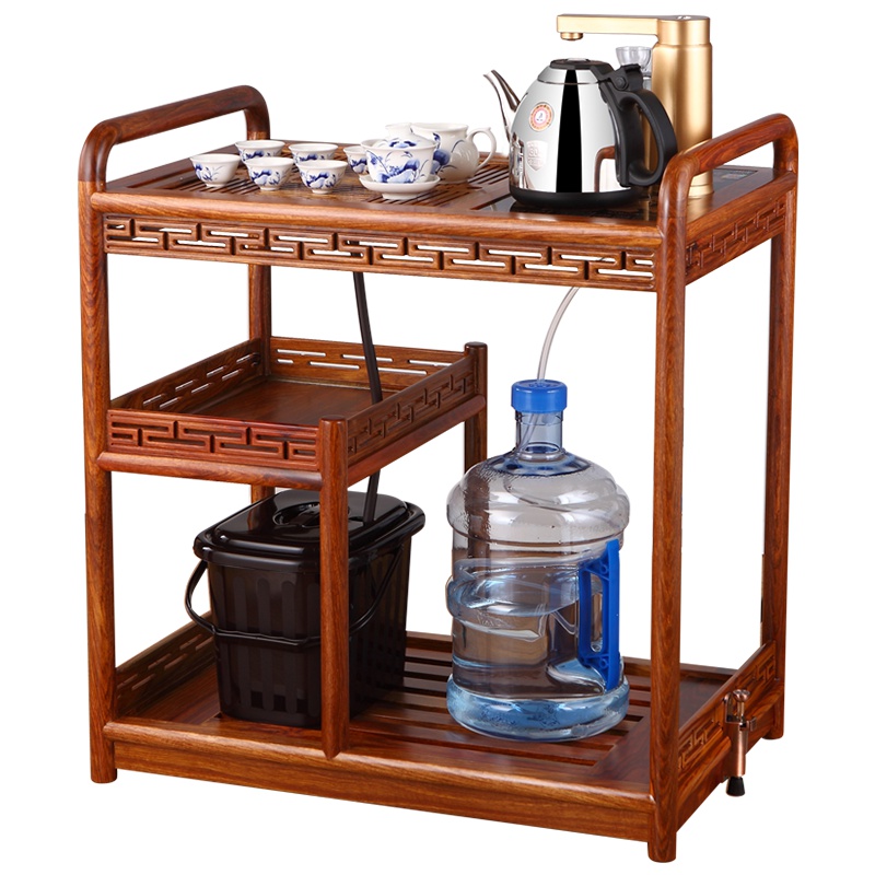 KAMJOVE/金灶 KW-6300C 古花木雕茶车手工雕刻茶桌搭配G9全智能电茶炉可移动带轮茶台整套茶具简约迷你小茶几