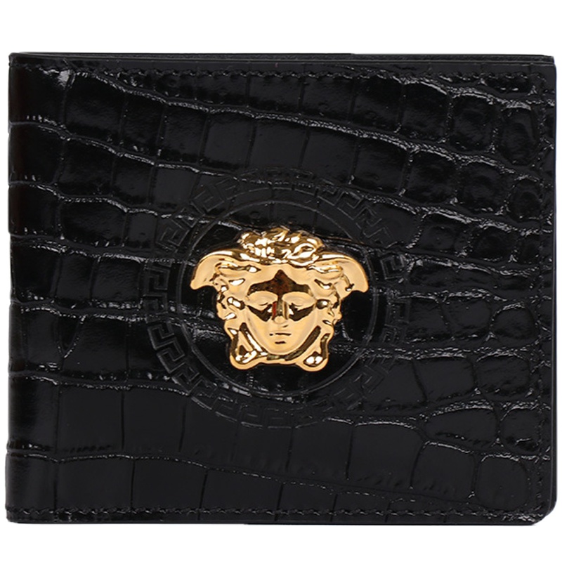 Versace 范思哲 男士皮革压纹美杜莎徽标短款钱包钱夹 DPU2463 DCOV5