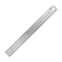 得力(deli) 8462钢尺 20cm直尺 不锈钢