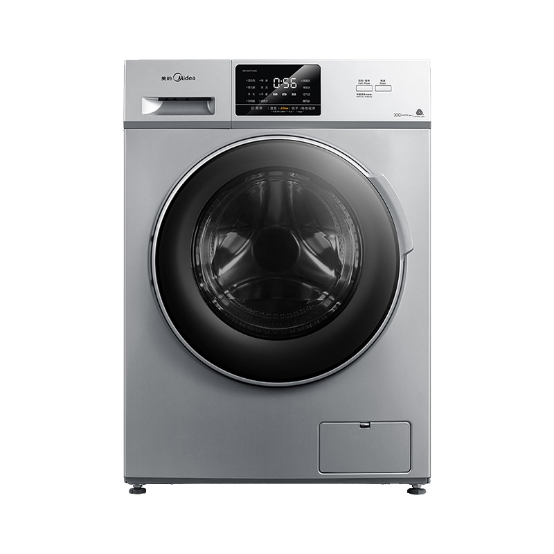 美的(Midea)10公斤全自动变频洗衣机洗烘一体机 滚筒洗衣机 家用老虎银 低温空气洗MD100VT13DS5