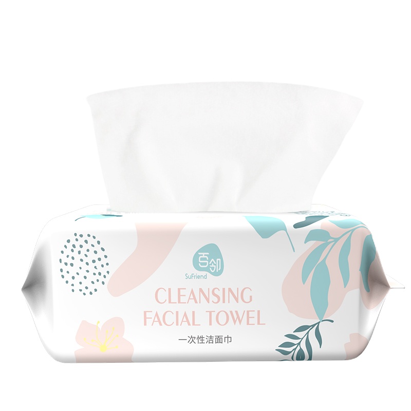 百邻 干湿两用擦脸巾\棉柔巾\洁面巾\洗脸巾 80抽*3包
