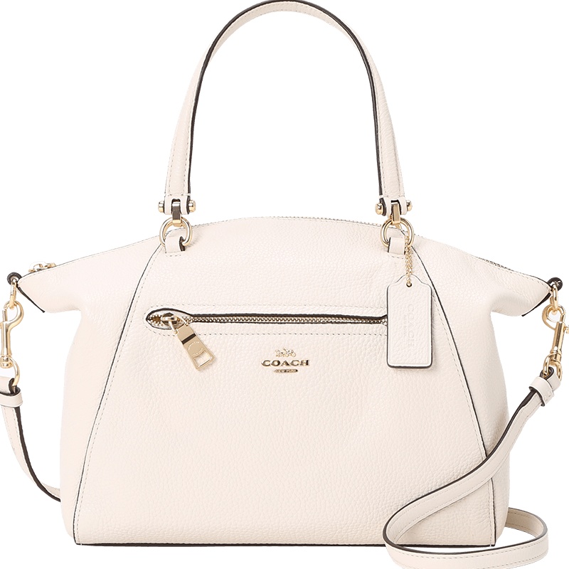 蔻驰 COACH PRAIRIE 通勤肩背包中号 字母马车标织物F79997 女士斜挎包 金扣