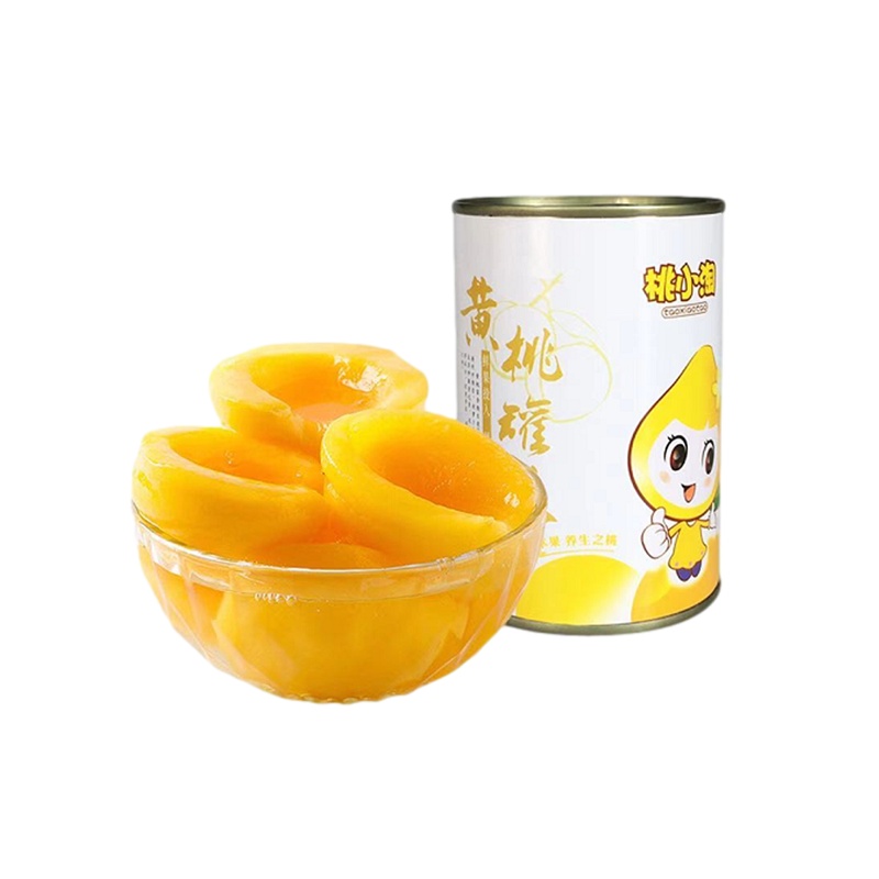桃小淘 黄桃罐头425g*4瓶装 新鲜水果罐头