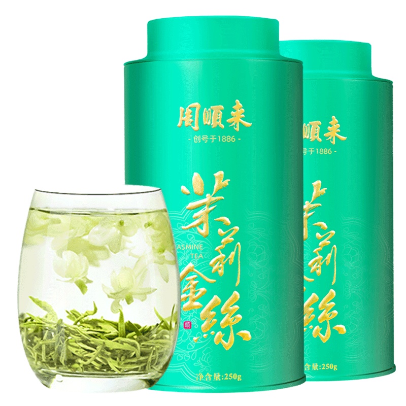 周顺来茉莉花茶2021新茶特级浓香飘雪类茉莉金丝500g花茶散装茶叶