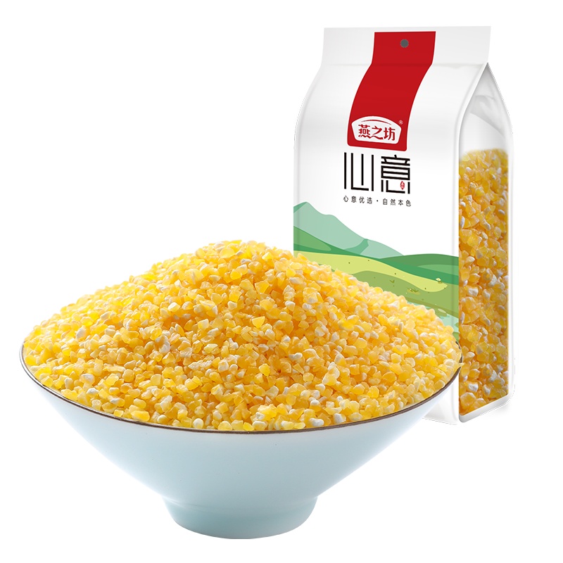 燕之坊 小玉米渣1kg 玉米粥原料东北早餐玉米碎玉米糁营养粗粮五谷杂粮