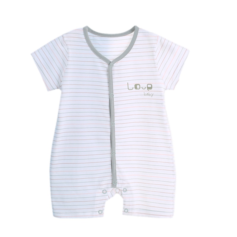 卡比一木KBMLOVELY3-12月婴幼儿内衣爬爬服连体衣男女宝宝夏季闭档短袖爬服66cm-80cm婴儿哈衣KM1557