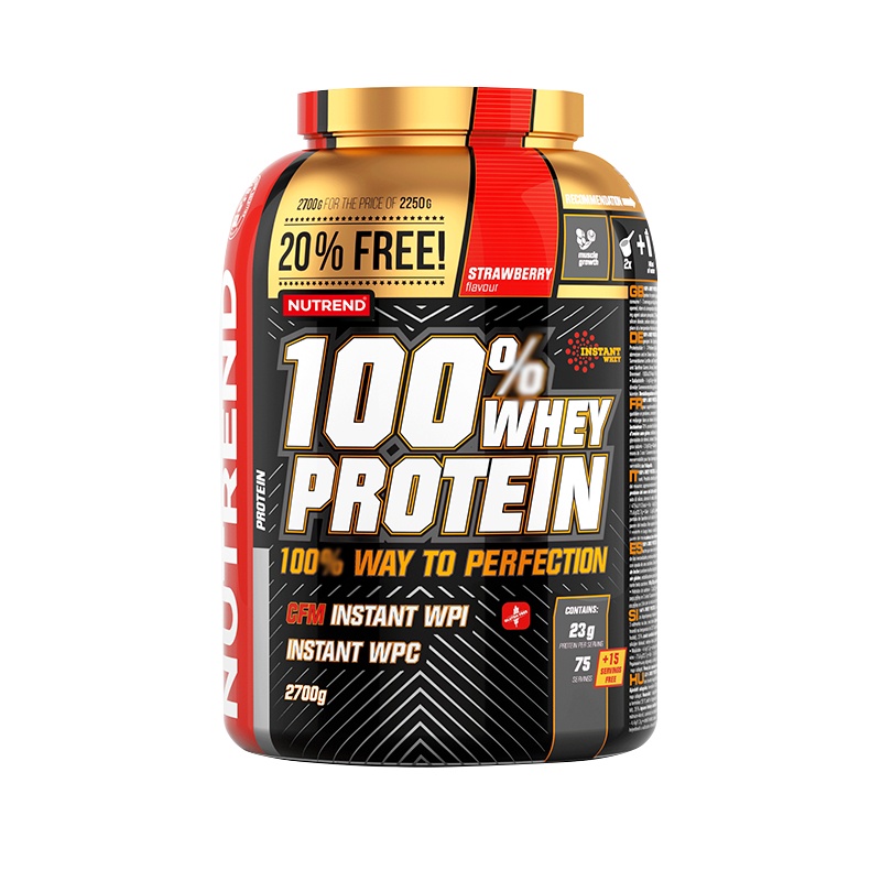 Nutrend诺特兰德乳清蛋白质粉健身增健肌粉蛋白营养粉男女增重6磅草莓味