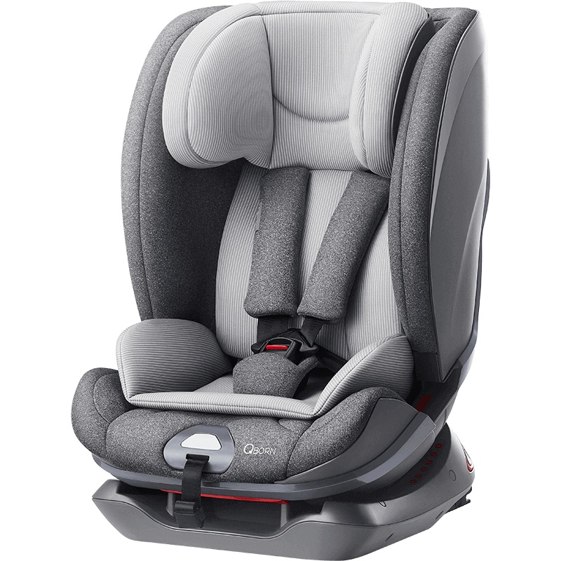 MIBABE汽车儿童安全座椅 QQ666 小米生态链企业(9个月-12岁)靠背调节6挡 格调灰