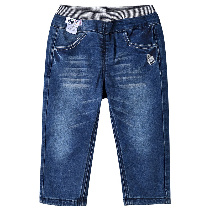 铅笔俱乐部童装2019冬季新款女童加绒牛仔裤女小童保暖长裤儿童裤