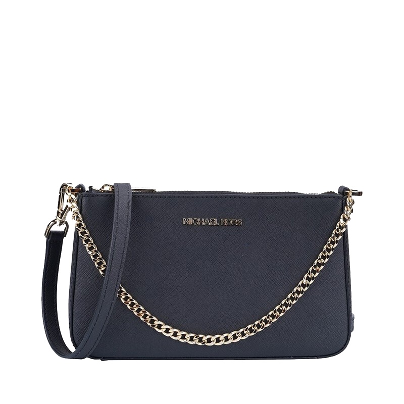 MICHAEL KORS MK 迈克·科尔斯 奢侈品 女士MK JET SET TRAVEL系列黑色皮质手拎单肩斜挎包