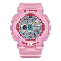卡西欧(CASIO)手表BABY-G系列多功能运动防水时尚百搭石英表女士腕表 BA-110CA-4A