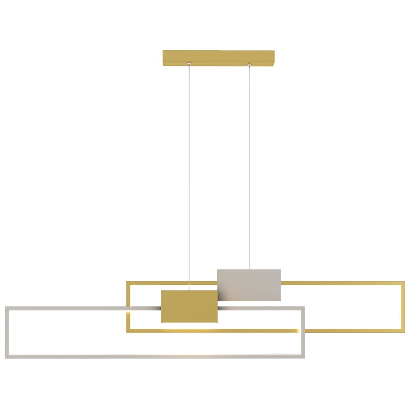 七只蚂蚁 餐厅吊灯北欧轻奢现代简约极简led长条轻奢餐厅吊灯北欧极简办公室吧台一字线条现代餐桌几何长条灯JH-D2185
