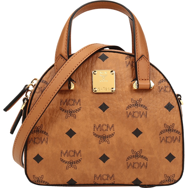 MCM 女士 Essential系列人造革/牛皮革半月形手提单肩斜挎包迷你款 MWTAASE04