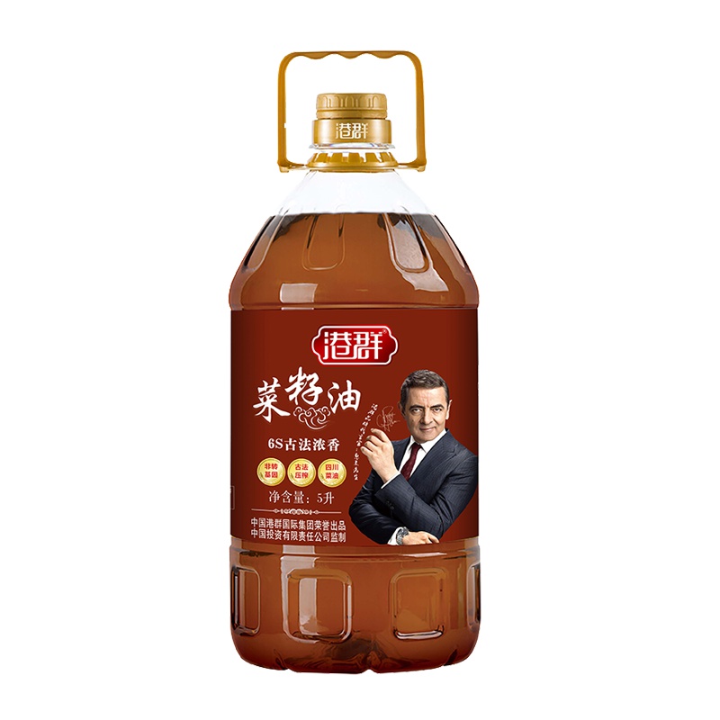 港群 6S古法浓香 菜籽油 5L 桶装食用油 非转基因物理压榨