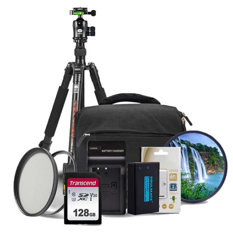 摄影包三(单反相机6D2/5D4 24-105/24-70镜头数码配件实惠套餐三)