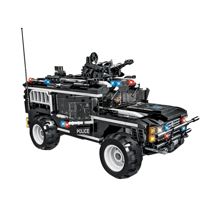 沃马(WOMA)玩具男孩子益智拼装拼插积木C0553特警战队之东风猛士(1142PCS)