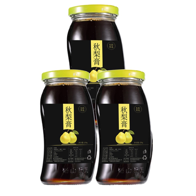 3瓶(共810g) [买2份送木勺]秋梨膏 砀山雪梨膏 儿童可食用手工熬制270g