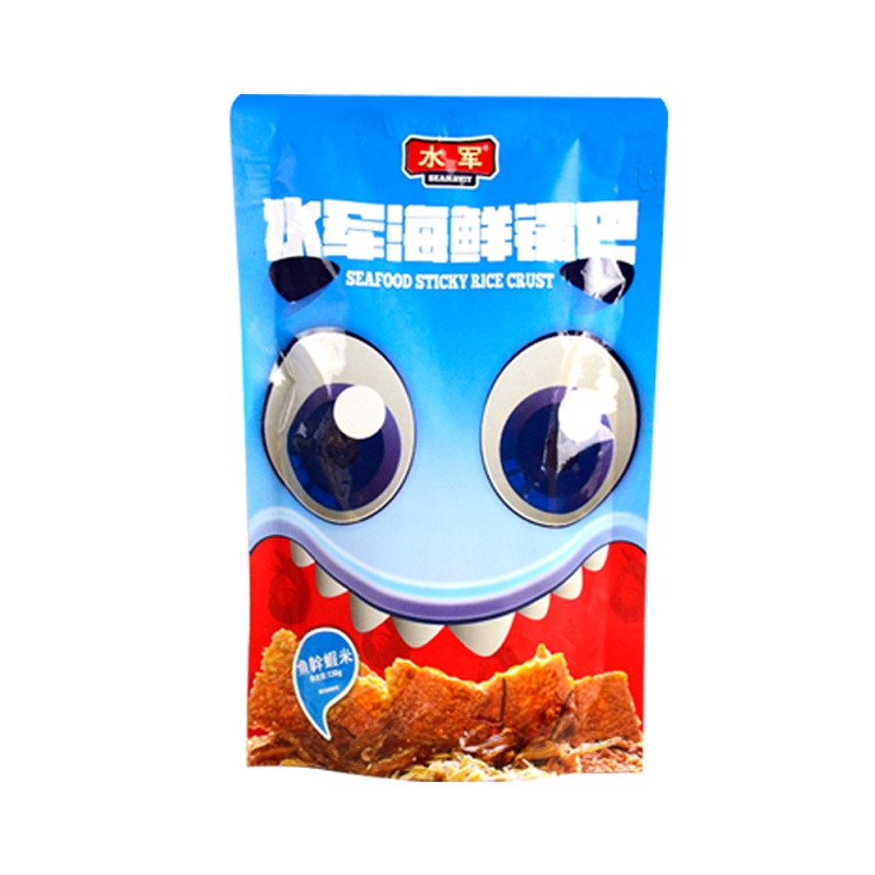 水军糯米锅巴休闲零食网红推荐海鲜糯米锅巴138g
