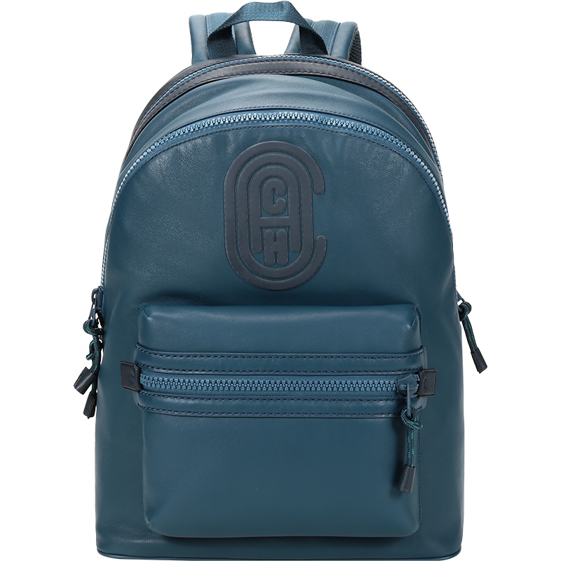 COACH 蔻驰 男士 专柜款牛皮/织物ACADEMY双肩包 C0931