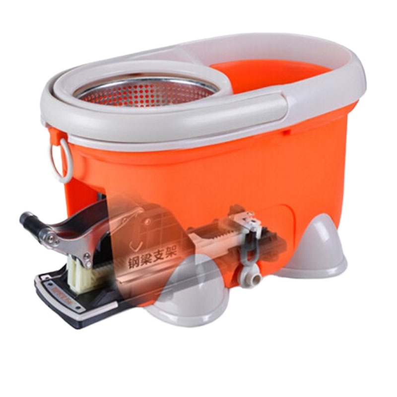 大卫 小木马拖把四驱动旋转拖把桶手压脚踩