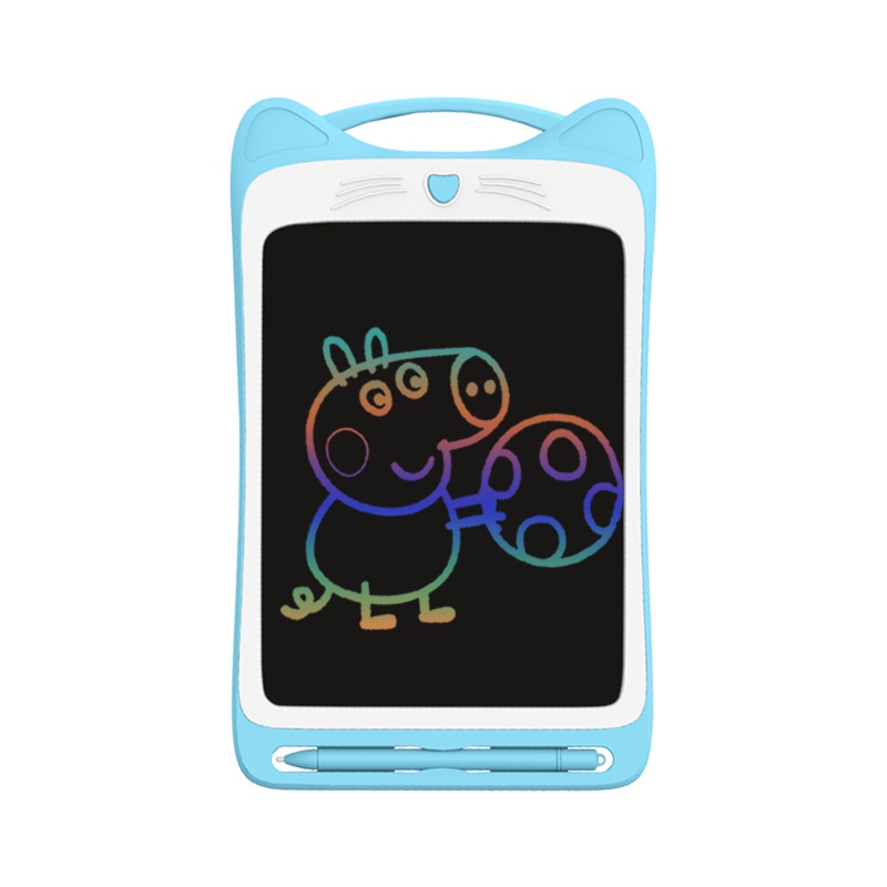 好写(howshow)8.5英寸儿童涂鸦绘画板 学生文具草稿板 儿童益智写字板 玩具画画板 无尘小黑板 H8C 天空蓝