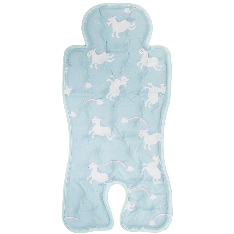 英国risio第三代升级款冰珠冰垫婴儿推车凉席坐垫靠垫车垫凉垫儿童餐椅通用冰垫.梦幻小怪兽