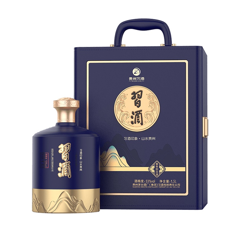 贵州習酒 习酒印象·山水贵州 53度酱香型白酒礼盒装 送礼自饮收藏 1500ml*2坛整箱装