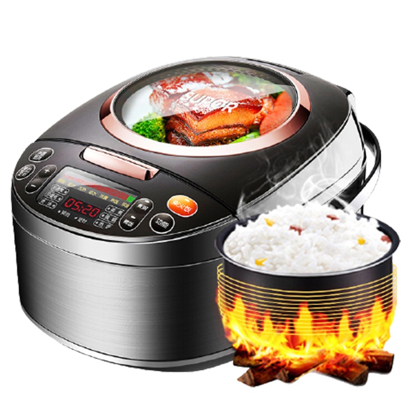 苏泊尔(SUPOR)电饭煲家用4L多功能3-6人电饭锅可视天窗陶晶不粘加厚内胆金属机身CFXB40FC8040