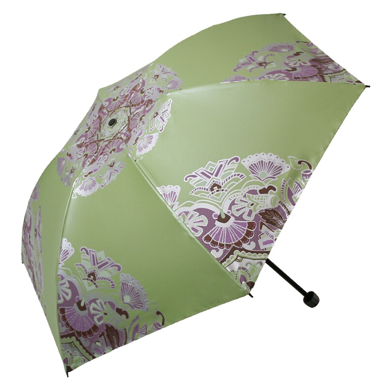 天堂伞 碳纤中国风华彩流年黑色彩胶三折晴雨伞太阳伞 L31005E