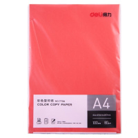 得力(deli) 7758彩色复印纸-A4-80g-(包)红色宁选