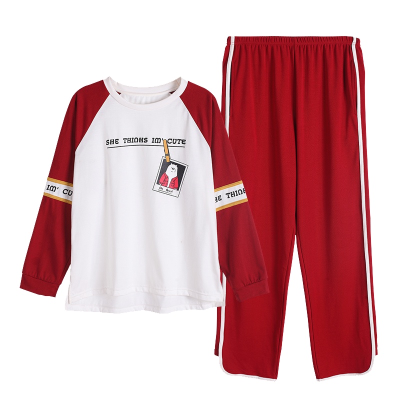 顶瓜瓜睡衣女春秋季长袖套装韩版学生可爱少女可外穿家居服