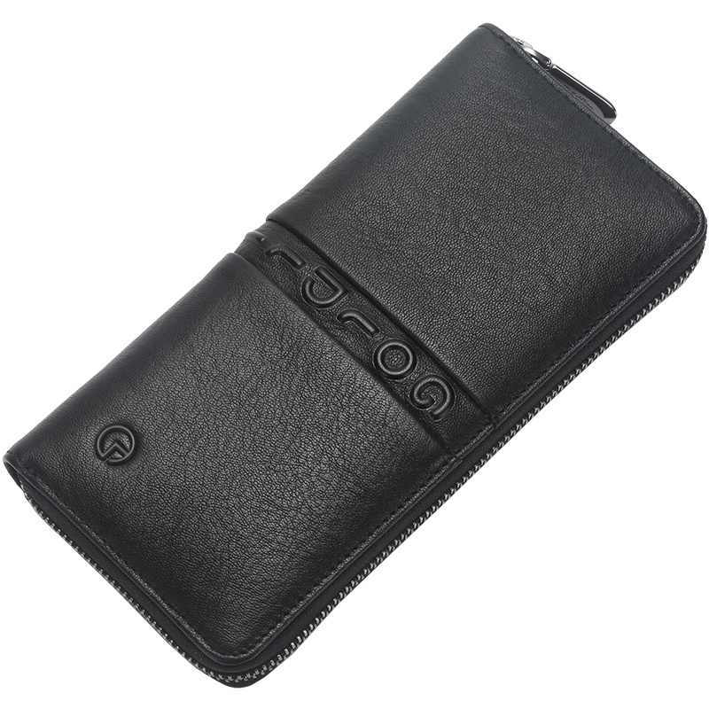 金利来男士手包拉链青年手拿包男时尚多功能商务休闲真皮牛皮手抓包