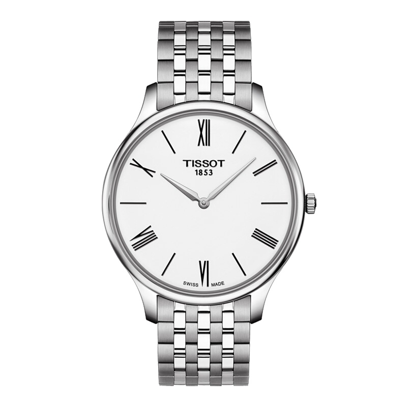 天梭(TISSOT)俊雅系列时尚简约钢带石英男士手表T063.409.11.018.00