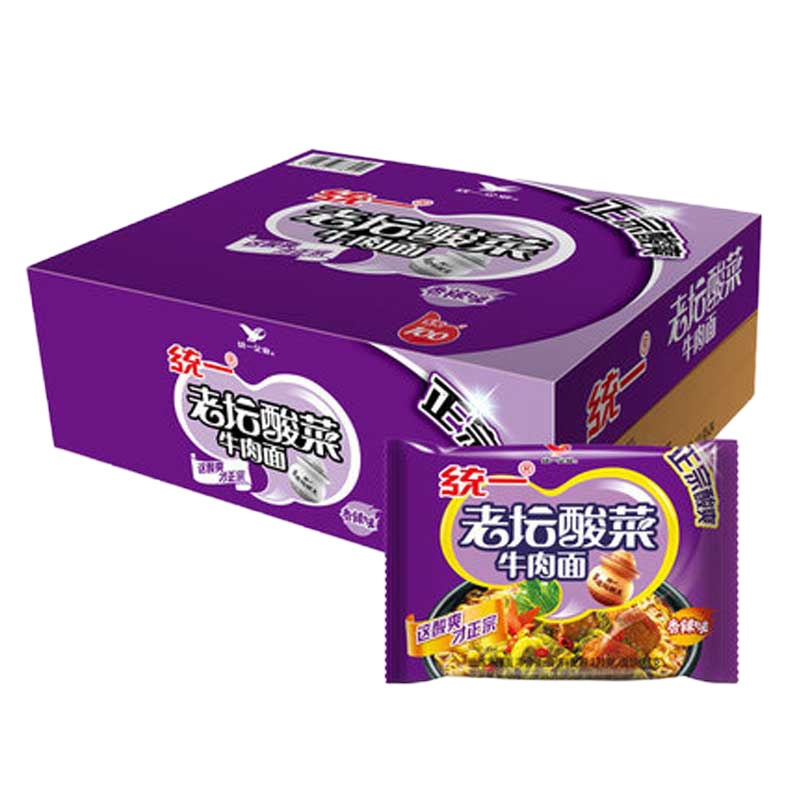 统一 老坛酸菜(香辣味)方便面 30袋/箱 (10箱)
