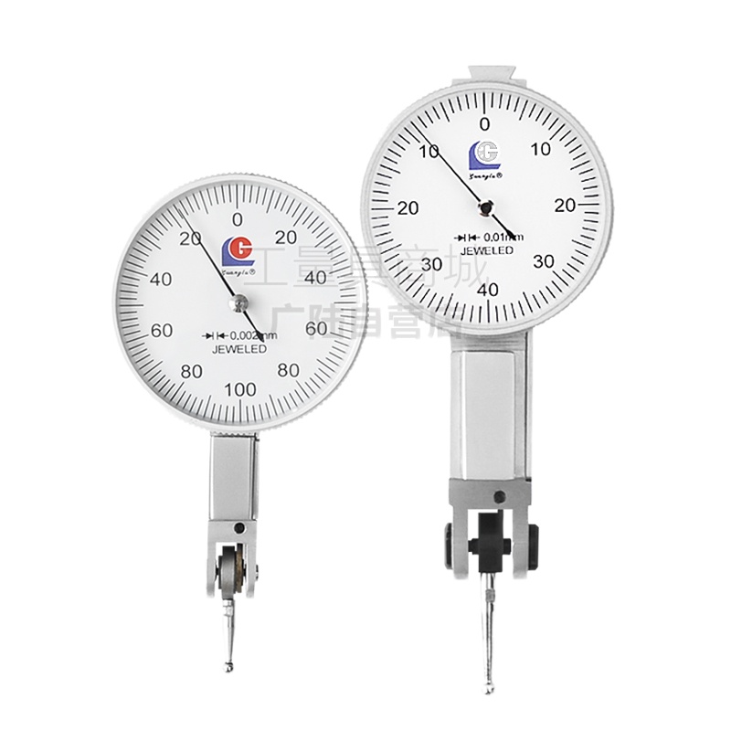 广陆杠杆百分表头0-0.8 杠杆千分表头0-0.2 正反双向测量 千分表 0-0.2_0.002mm