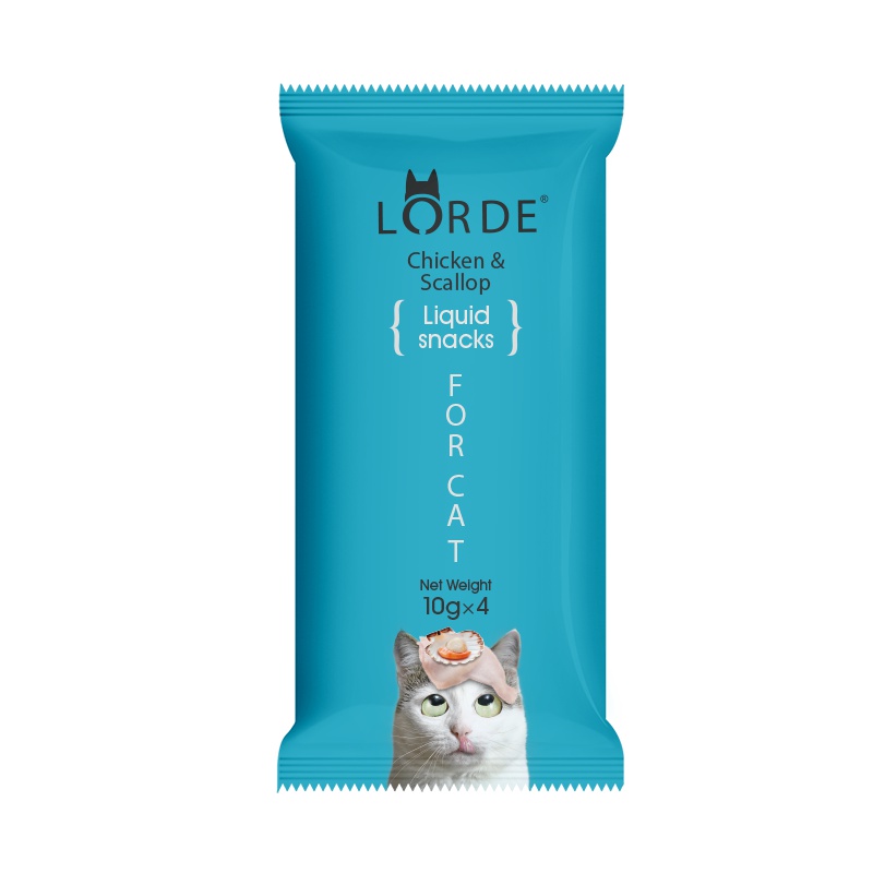 LORDE里兜鸡肉扇贝猫条10g*4条猫零食 猫咪磨牙肉条