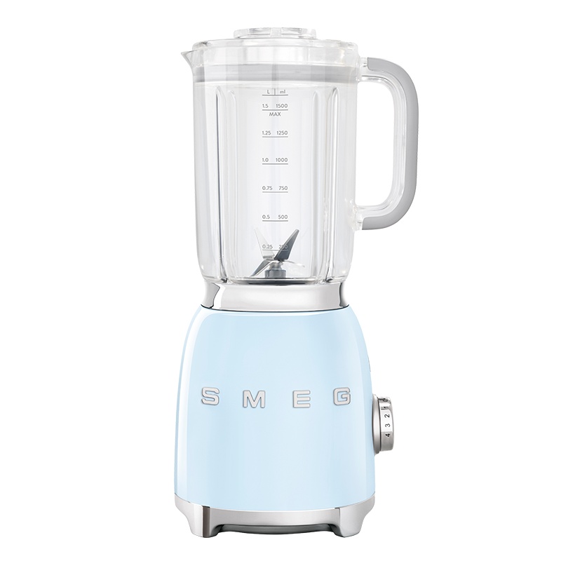 SMEG斯麦格意大利进口复古果汁机榨汁机破壁机电动搅拌机料理辅食机BLF01 粉蓝色