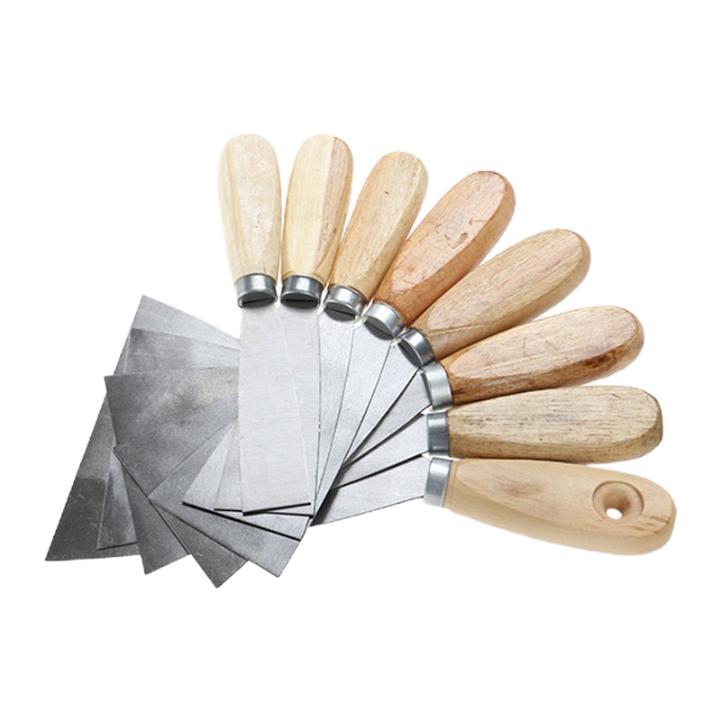 企购优品加厚油灰刀木柄腻子刀清洁铲刀刮刀粉墙小铲刀铁质 1英寸 (宽度约2.5厘米)