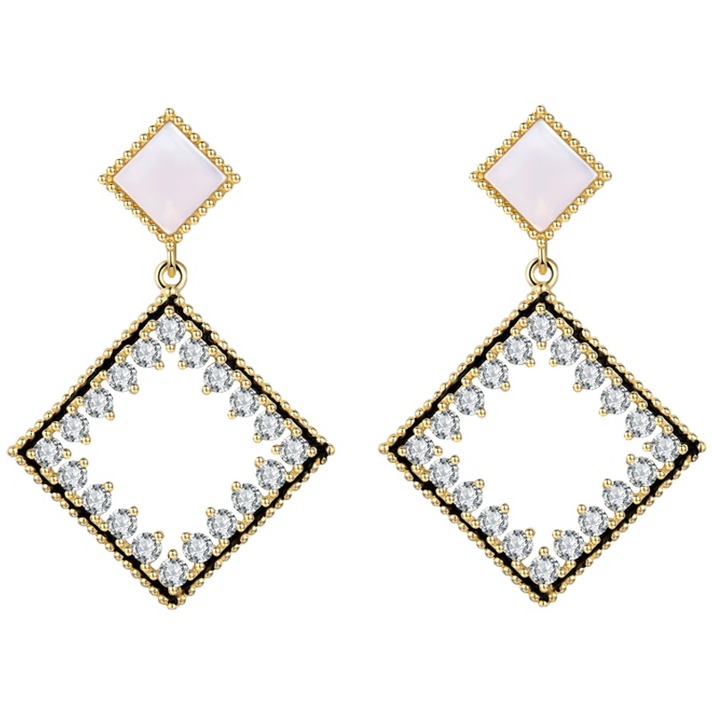 佰色传情纯银耳环女长气质韩国2019新款潮耳坠高级感法式耳饰