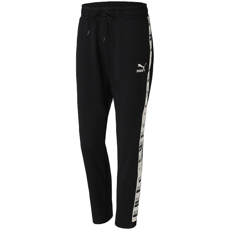 PUMA彪马女裤T7运动裤修身针织长裤运动服578593 L 57859301黑色