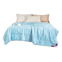 吉祥三宝2021夏季清逸晶品天丝夏凉被纯色简约款双人床上用品