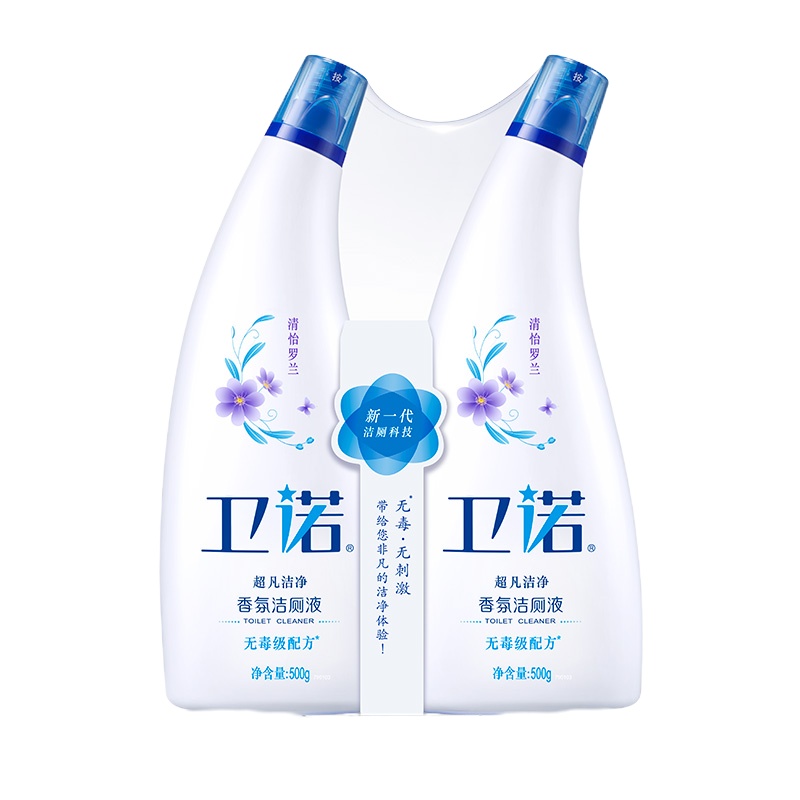 蓝月亮卫诺清怡罗兰香氛洁厕液500g/瓶 2瓶