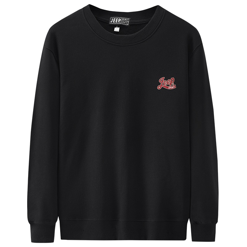 JEEP SPIRIT吉普卫衣男2021秋季新款纯色印花男士宽松休闲连帽青年套头帽衫