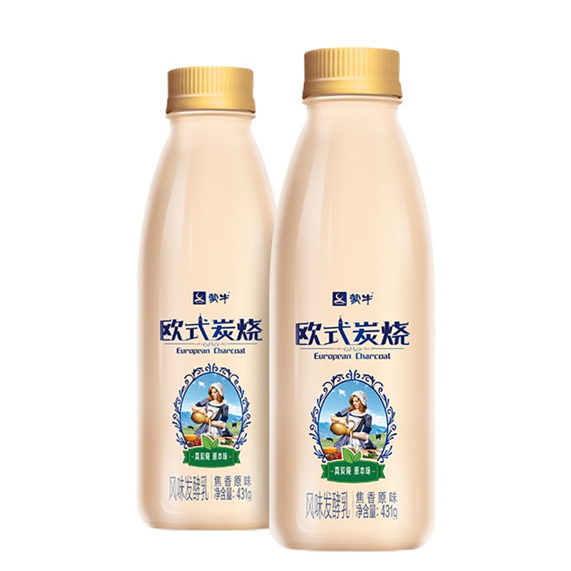 蒙牛 风味发酵乳 欧式炭烧 焦香原味 431g