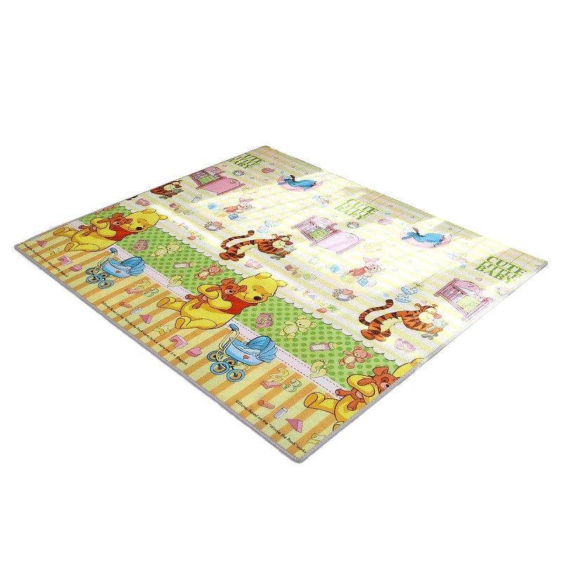 迪士尼宝宝爬行垫EPE婴儿童男孩女孩游戏垫子爬爬垫家用地毯玩具野餐春游郊游垫0.5厘米厚温馨维尼+米奇字母150*180