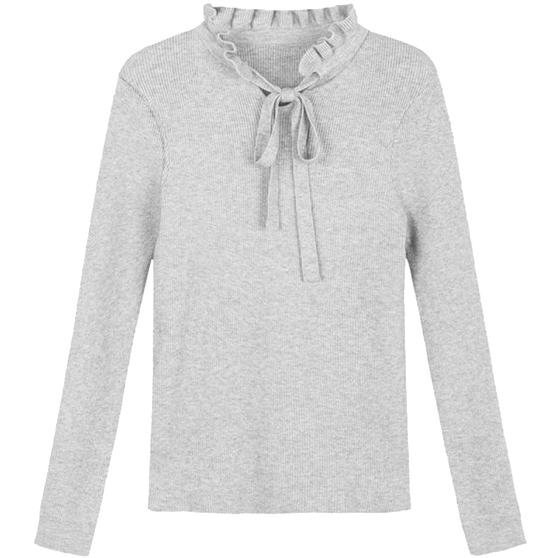 7M毛衣针织衫冬装新款修身显瘦打底衫半高领系带韩版女70009026