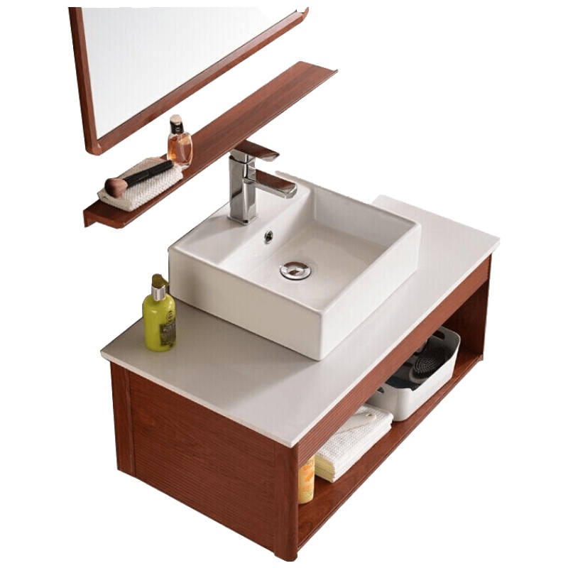 卫生间洗脸盆大理石台面挂墙式浴室柜组现代简约小户型洗手盆陶瓷安心抵